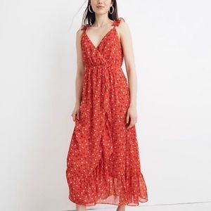 NWOT Madewell Ruffle Strap Midi/Maxi Dress